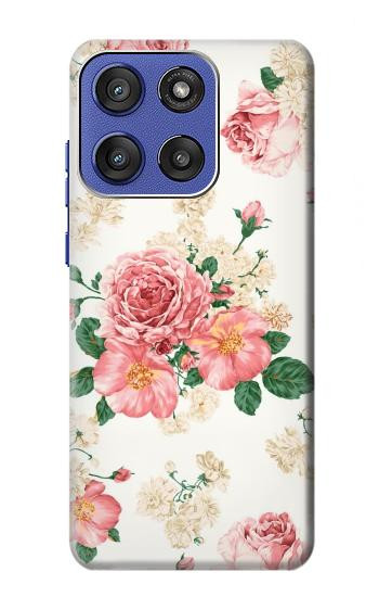 S1859 ローズ柄 Rose Pattern Motorola Moto G Stylus 5G (2025,2026), Edge 60 Stylus バックケース、フリップケース・カバー