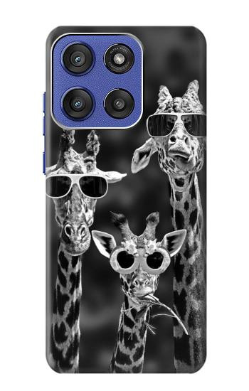 S2327 サングラスとキリン Giraffes With Sunglasses Motorola Moto G Stylus 5G (2025,2026), Edge 60 Stylus バックケース、フリップケース・カバー