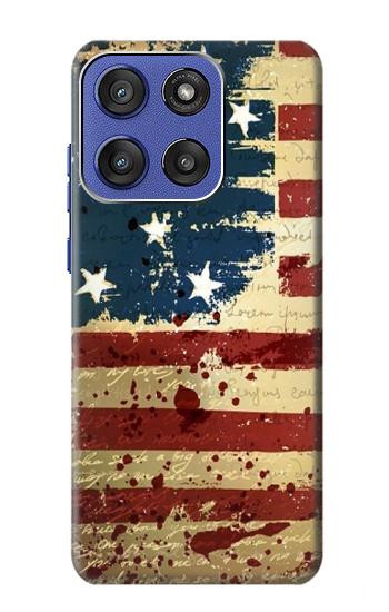 S2349 古いアメリカの国旗 Old American Flag Motorola Moto G Stylus 5G (2025), Edge 60 Stylus バックケース、フリップケース・カバー