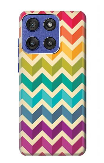S2362 カラフルなシェブロンジグザグパターン Rainbow Colorful Shavron Zig Zag Pattern Motorola Moto G Stylus 5G (2025,2026), Edge 60 Stylus バックケース、フリップケース・カバー