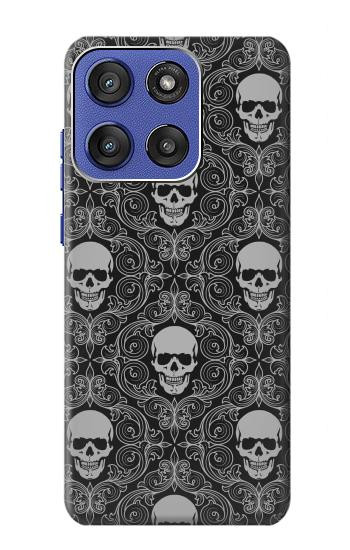 S2371 スカルヴィンテージモノクロのパターン Skull Vintage Monochrome Pattern Motorola Moto G Stylus 5G (2025,2026), Edge 60 Stylus バックケース、フリップケース・カバー