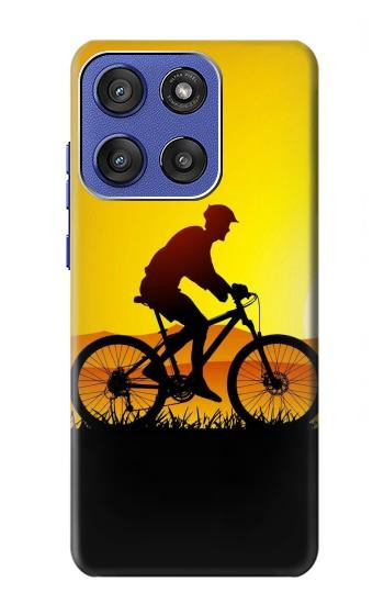 S2385 自転車 夕焼け Bicycle Bike Sunset Motorola Moto G Stylus 5G (2025,2026), Edge 60 Stylus バックケース、フリップケース・カバー