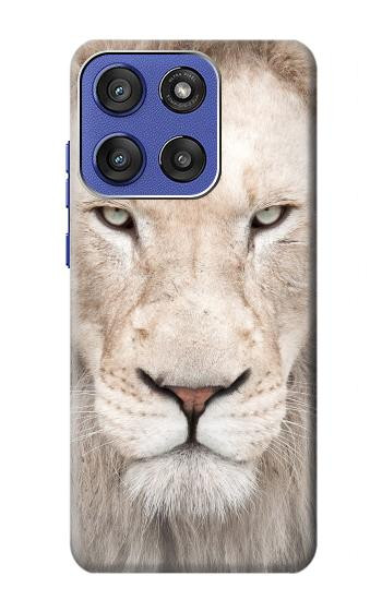 S2399 ホワイトライオンの顔 White Lion Face Motorola Moto G Stylus 5G (2025,2026), Edge 60 Stylus バックケース、フリップケース・カバー