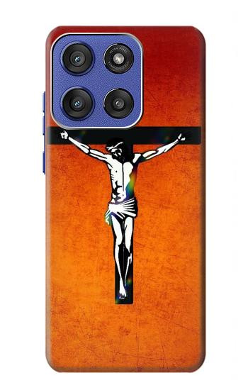 S2421 十字架上のイエス Jesus Christ On The Cross Motorola Moto G Stylus 5G (2025,2026), Edge 60 Stylus バックケース、フリップケース・カバー