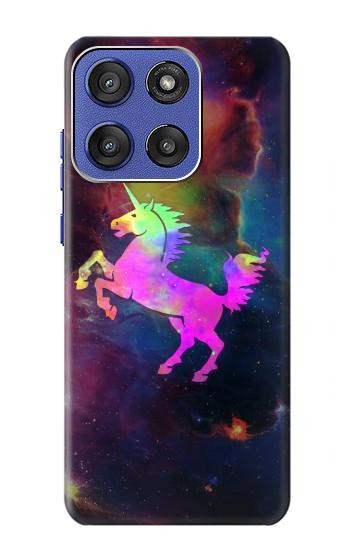 S2486 虹色ユニコーン星雲スペース Rainbow Unicorn Nebula Space Motorola Moto G Stylus 5G (2025), Edge 60 Stylus バックケース、フリップケース・カバー