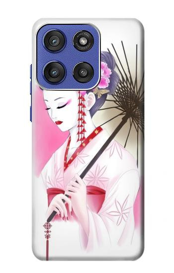 S2579 着物 Japanese Traditional Geisha Kimono Motorola Moto G Stylus 5G (2025,2026), Edge 60 Stylus バックケース、フリップケース・カバー