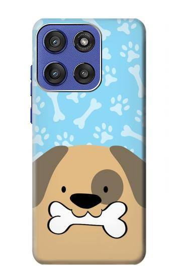 S2669 犬の足 骨 可愛い漫画のパターン Cute Dog Paws Bones Cartoon Motorola Moto G Stylus 5G (2025,2026), Edge 60 Stylus バックケース、フリップケース・カバー