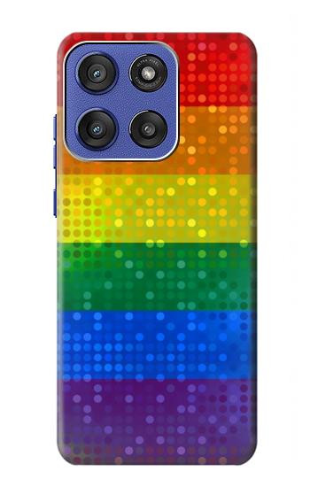 S2683 レインボーフラッグ プライド旗 Rainbow LGBT Pride Flag Motorola Moto G Stylus 5G (2025), Edge 60 Stylus バックケース、フリップケース・カバー