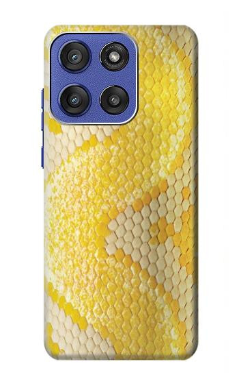 S2713 黄蛇の皮膚 グラフィックプリント Yellow Snake Skin Graphic Printed Motorola Moto G Stylus 5G (2025), Edge 60 Stylus バックケース、フリップケース・カバー