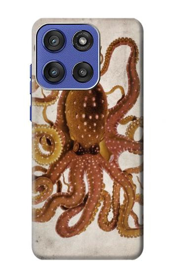 S2801 ヴィンテージタコ Vintage Octopus Motorola Moto G Stylus 5G (2025), Edge 60 Stylus バックケース、フリップケース・カバー