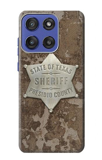 S2868 テキサス保安官バッジ Texas Presidio County Sheriff Badge Motorola Moto G Stylus 5G (2025,2026), Edge 60 Stylus バックケース、フリップケース・カバー
