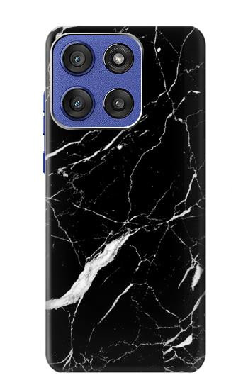 S2895 ブラックマーブルグラフィックプリント Black Marble Graphic Printed Motorola Moto G Stylus 5G (2025), Edge 60 Stylus バックケース、フリップケース・カバー