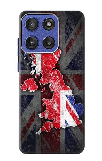 S2936 英国旗地図 UK British Flag Map Motorola Moto G Stylus 5G (2025), Edge 60 Stylus バックケース、フリップケース・カバー