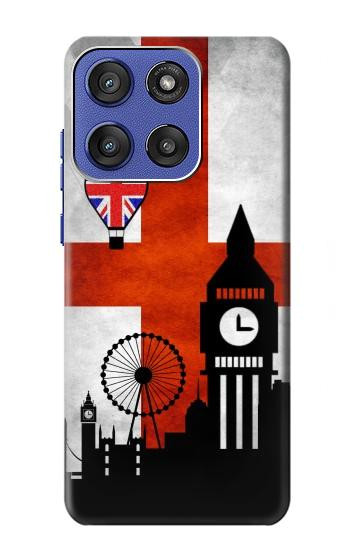 S2979 イングランドサッカー England Football Soccer Flag Motorola Moto G Stylus 5G (2025), Edge 60 Stylus バックケース、フリップケース・カバー