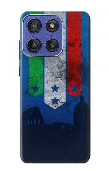 S2983 イタリアサッカー Italy Football Soccer Flag Motorola Moto G Stylus 5G (2025,2026), Edge 60 Stylus バックケース、フリップケース・カバー