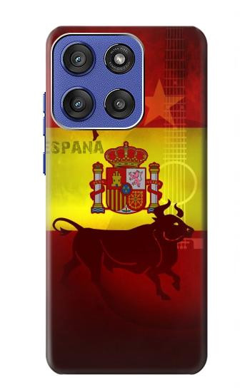 S2984 スペインサッカー Spain Football Soccer Flag Motorola Moto G Stylus 5G (2025,2026), Edge 60 Stylus バックケース、フリップケース・カバー