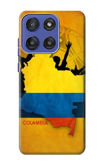 S2996 コロンビアサッカー Colombia Football Soccer Map Flag Motorola Moto G Stylus 5G (2025,2026), Edge 60 Stylus バックケース、フリップケース・カバー
