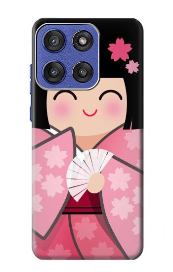 S3042 雛人形 着物桜 Japan Girl Hina Doll Kimono Sakura Motorola Moto G Stylus 5G (2025,2026), Edge 60 Stylus バックケース、フリップケース・カバー