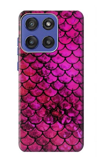 S3051 ピンク人魚のスケール Pink Mermaid Fish Scale Motorola Moto G Stylus 5G (2025,2026), Edge 60 Stylus バックケース、フリップケース・カバー