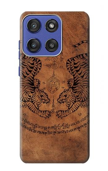 S3209 虎のサクヤン Sak Yant Twin Tiger Motorola Moto G Stylus 5G (2025,2026), Edge 60 Stylus バックケース、フリップケース・カバー