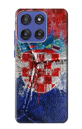 S3313 クロアチアflag Vintage Football Graphic Croatia Flag Vintage Football Graphic Motorola Moto G Stylus 5G (2025,2026), Edge 60 Stylus バックケース、フリップケース・カバー