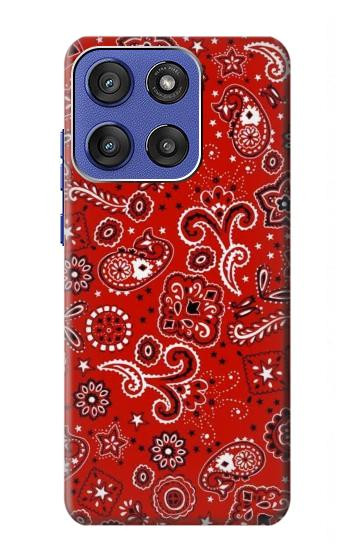 S3354 赤バンダナ Red Classic Bandana Motorola Moto G Stylus 5G (2025), Edge 60 Stylus バックケース、フリップケース・カバー