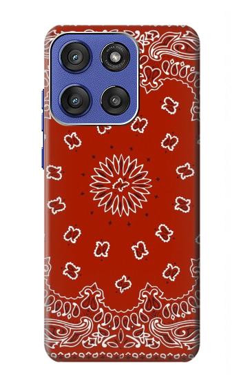 S3355 赤バンダナパターン Bandana Red Pattern Motorola Moto G Stylus 5G (2025,2026), Edge 60 Stylus バックケース、フリップケース・カバー