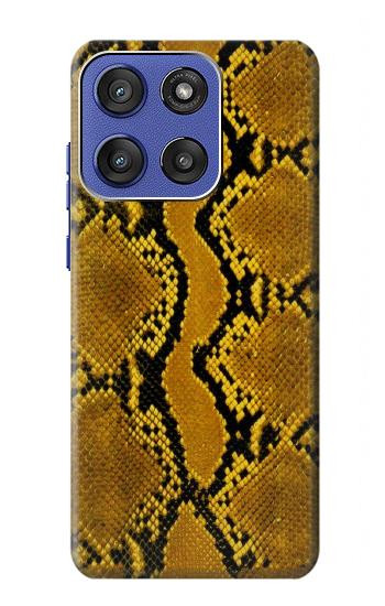 S3365 黄パイソンの皮膚 グラフィックプリント Yellow Python Skin Graphic Print Motorola Moto G Stylus 5G (2025,2026), Edge 60 Stylus バックケース、フリップケース・カバー