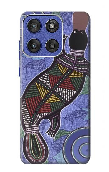 S3387 カモノハシオーストラリアのアボリジニアート Platypus Australian Aboriginal Art Motorola Moto G Stylus 5G (2025,2026), Edge 60 Stylus バックケース、フリップケース・カバー