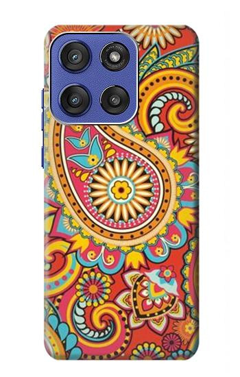 S3402 ペイズリー花柄 Floral Paisley Pattern Seamless Motorola Moto G Stylus 5G (2025,2026), Edge 60 Stylus バックケース、フリップケース・カバー