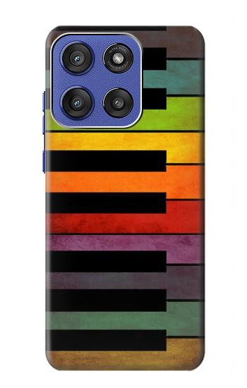 S3451 カラフルなピアノ Colorful Piano Motorola Moto G Stylus 5G (2025,2026), Edge 60 Stylus バックケース、フリップケース・カバー