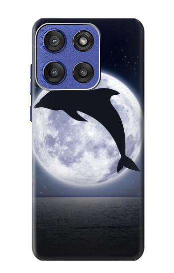 S3510 ドルフィン Dolphin Moon Night Motorola Moto G Stylus 5G (2025,2026), Edge 60 Stylus バックケース、フリップケース・カバー