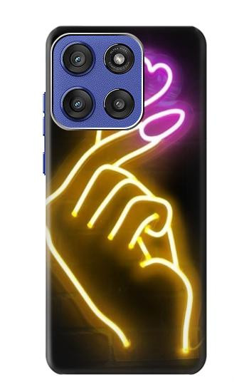 S3512 かわいいミニハート Cute Mini Heart Neon Graphic Motorola Moto G Stylus 5G (2025), Edge 60 Stylus バックケース、フリップケース・カバー