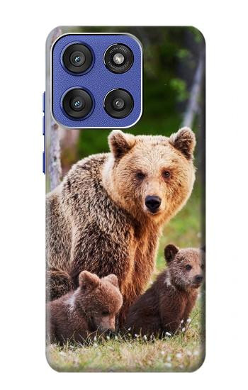 S3558 くまの家族 Bear Family Motorola Moto G Stylus 5G (2025,2026), Edge 60 Stylus バックケース、フリップケース・カバー