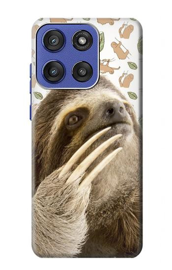 S3559 ナマケモノ Sloth Pattern Motorola Moto G Stylus 5G (2025), Edge 60 Stylus バックケース、フリップケース・カバー
