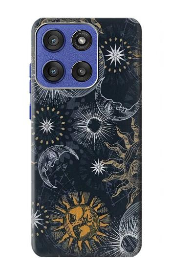 S3702 月と太陽 Moon and Sun Motorola Moto G Stylus 5G (2025), Edge 60 Stylus バックケース、フリップケース・カバー