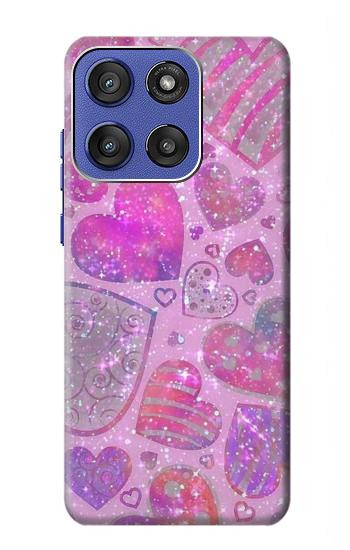 S3710 ピンクのラブハート Pink Love Heart Motorola Moto G Stylus 5G (2025), Edge 60 Stylus バックケース、フリップケース・カバー