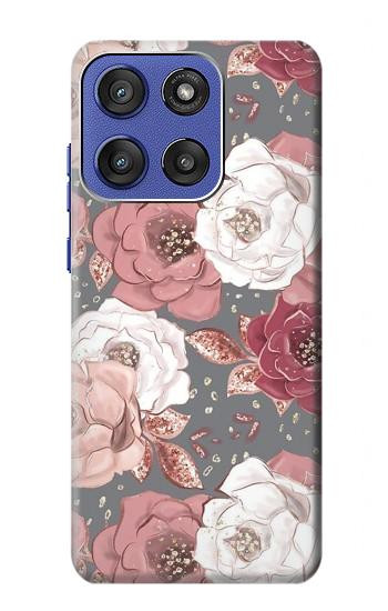 S3716 バラの花柄 Rose Floral Pattern Motorola Moto G Stylus 5G (2025), Edge 60 Stylus バックケース、フリップケース・カバー
