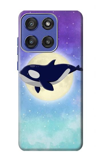 S3807 キラーホエールオルカ月パステルファンタジー Killer Whale Orca Moon Pastel Fantasy Motorola Moto G Stylus 5G (2025), Edge 60 Stylus バックケース、フリップケース・カバー