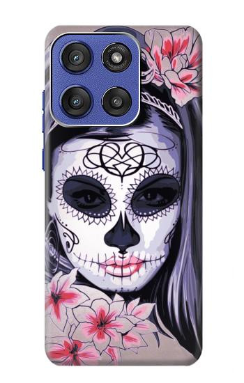 S3821 シュガースカルスチームパンクガールゴシック Sugar Skull Steam Punk Girl Gothic Motorola Moto G Stylus 5G (2025), Edge 60 Stylus バックケース、フリップケース・カバー