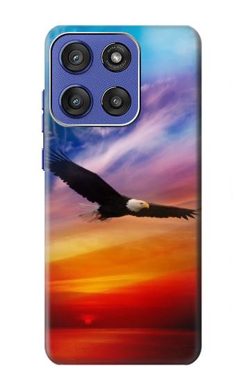 S3841 白頭ワシ カラフルな空 Bald Eagle Flying Colorful Sky Motorola Moto G Stylus 5G (2025), Edge 60 Stylus バックケース、フリップケース・カバー