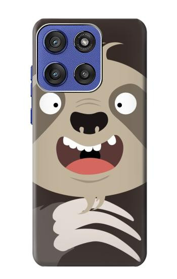 S3855 ナマケモノの顔の漫画 Sloth Face Cartoon Motorola Moto G Stylus 5G (2025), Edge 60 Stylus バックケース、フリップケース・カバー