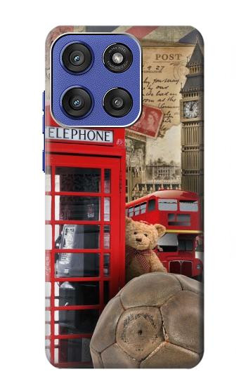 S3856 ヴィンテージ ロンドン ブリティッシュ Vintage London British Motorola Moto G Stylus 5G (2025,2026), Edge 60 Stylus バックケース、フリップケース・カバー