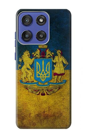 S3858 ウクライナ ヴィンテージ旗 Ukraine Vintage Flag Motorola Moto G Stylus 5G (2025), Edge 60 Stylus バックケース、フリップケース・カバー
