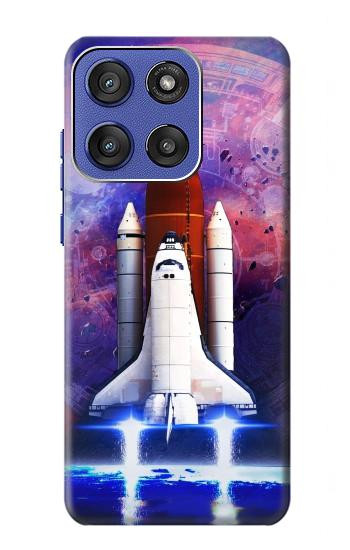 S3913 カラフルな星雲スペースシャトル Colorful Nebula Space Shuttle Motorola Moto G Stylus 5G (2025), Edge 60 Stylus バックケース、フリップケース・カバー