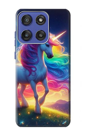 S3977 カラフルなユニコーン Colorful Unicorn Motorola Moto G Stylus 5G (2025), Edge 60 Stylus バックケース、フリップケース・カバー