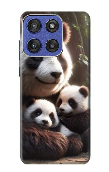 S4008 パンダの家族 Panda Family Motorola Moto G Stylus 5G (2025), Edge 60 Stylus バックケース、フリップケース・カバー