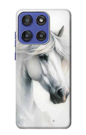 S4025 白馬の絵 White Horse Painting Motorola Moto G Stylus 5G (2025,2026), Edge 60 Stylus バックケース、フリップケース・カバー