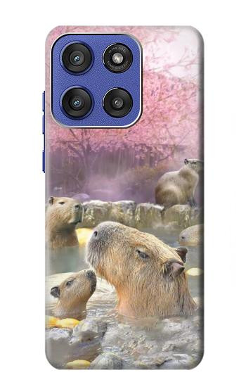 S4030 カピバラ 温泉 Capybara Hot Spring Motorola Moto G Stylus 5G (2025,2026), Edge 60 Stylus バックケース、フリップケース・カバー