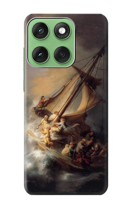 S1091 嵐の中のキリスト レンブラント Rembrandt Christ in The Storm Motorola Edge 60 バックケース、フリップケース・カバー